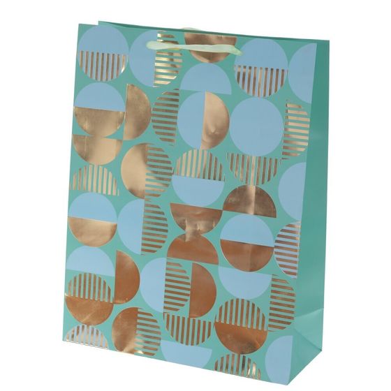 Пакет подарочный (бумага 210г/м2, блок микс 12шт), L30 W12 H39 см, 4в.