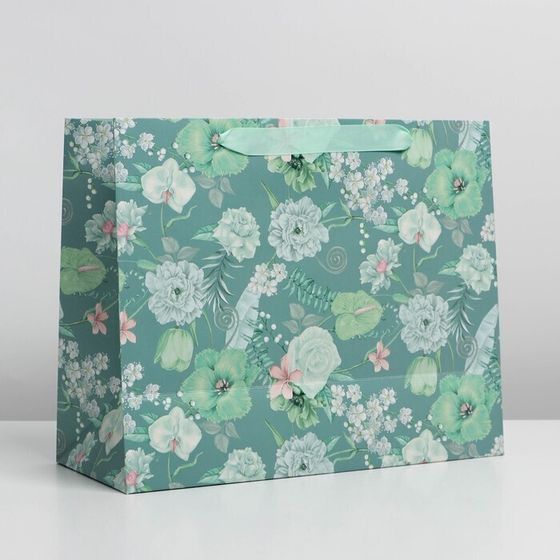 !Пакет ламинированный «Тебе» с пластиковым окном, 32,5 × 26,5 × 13,5 см