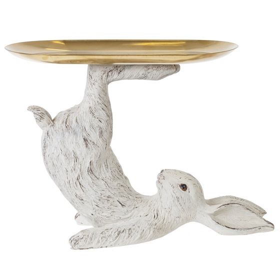 Фигурка декоративная &quot;Заяц&quot; с подставкой, L20 W8,5 H15 см