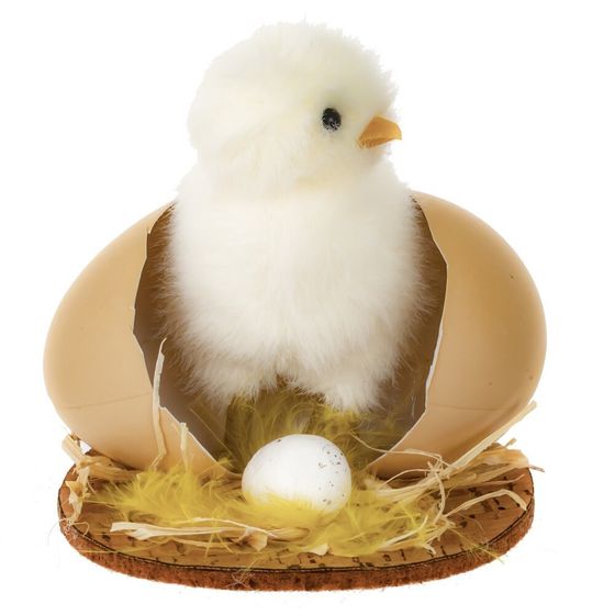 Фигурка декоративная &quot;Цыпленок&quot; (блок 6шт), L9 W8 H9 см, 3в.