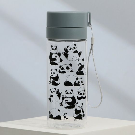 Бутылка для воды с подвесом «Панда», 600 мл