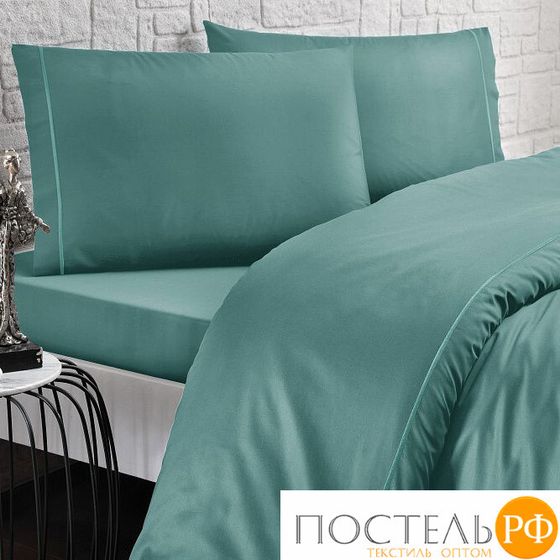 NT2Y680KYES2 Комплект постельного белья Tivolyo home CASUAL тёмно-зелёный Евро