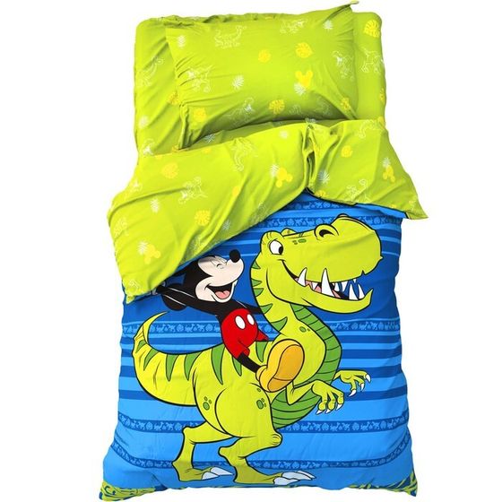 Постельное бельё 1,5 сп &quot;Jungle&quot;, Микки Маус, 143*215 см, 150*214 см, 50*70 см -1 шт, поплин