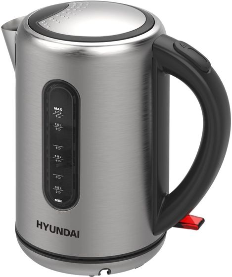 Чайник электрический Hyundai HYK-S9909 1.7л  2200Вт серебристый матовый/черный