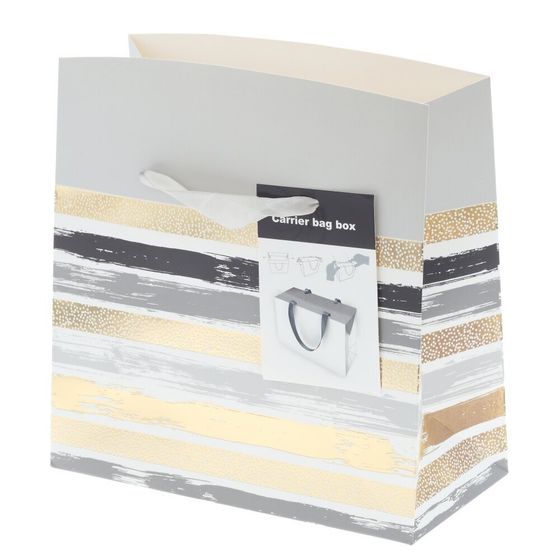 Пакет подарочный (бумага 230г/м2, (блок микс 12шт), L23 W11 H23 см, 4в.