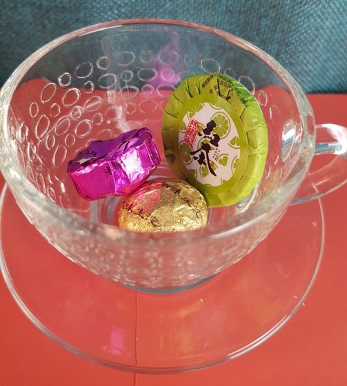 !09 НАБОР ДЛЯ ЧАЯ 4 ПРЕДМЕТА - Чашка/2 шт/+блюдце/2 шт/  &quot;Платон&quot; , ручная работа, 110 мл. + чай в подарок (3 шт.)