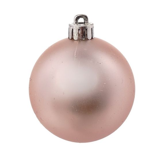 Набор из 6шт Украшение новогоднее Шар &quot;Вензель розовый&quot;, D6 см, L11,5 W6 H17,5 см