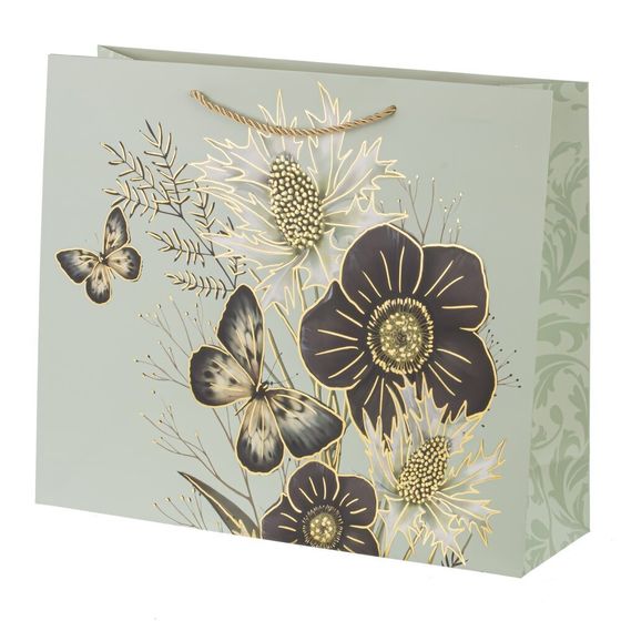 Пакет подарочный (бумага 210г/м2, блок микс 12шт), L38 W12 H32 см, 4в.