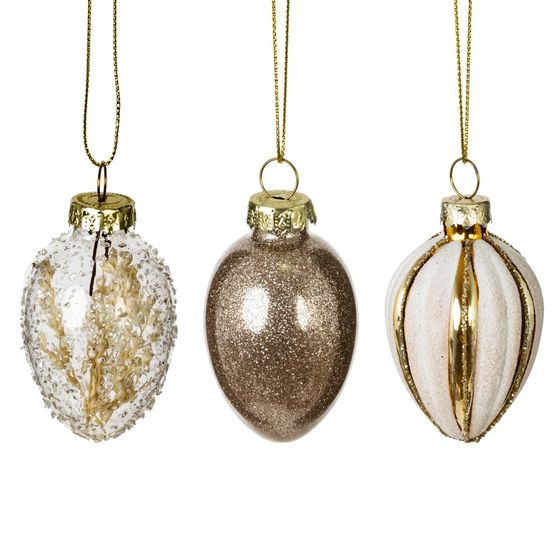 Набор из 3-х изделий декоративных подвесных "Яйцо пасхальное" (4,5*8), L13 W7,5 H5 см