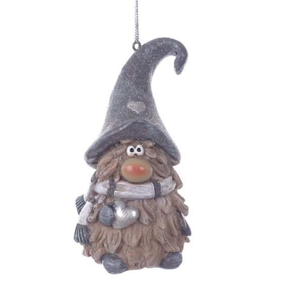 Фигурка декоративная подвесная "Гном",  L5,5 W5 H10 см, 2в.
