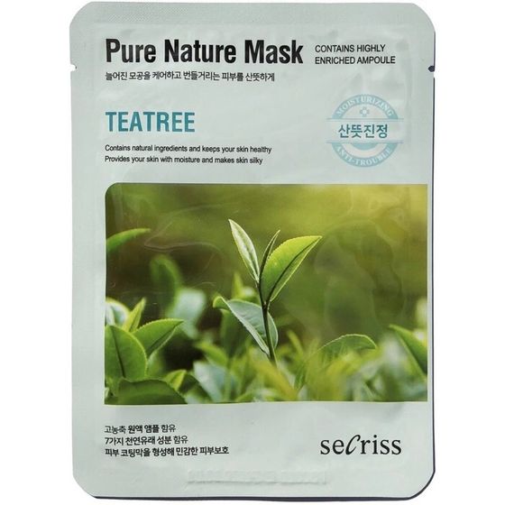 Маска для лица тканевая Anskin Secriss Pure Nature Teatree, 25 мл