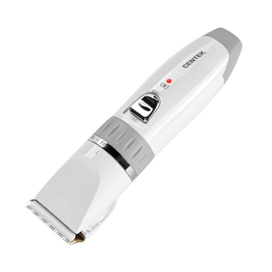 Машинка для стрижки Centek CT-2106 аккум./сеть (насадок 4шт) белый/серый