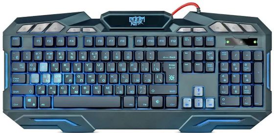Клавиатура Defender Doom Keeper GK-100DL RU LED игровая проводная черный (45100)