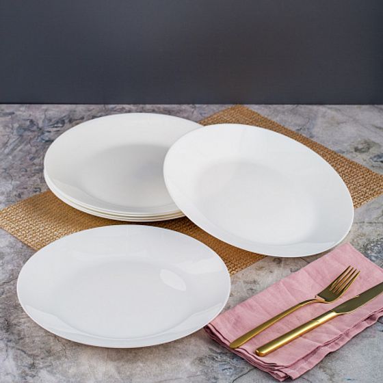 Тарелка обеденная ЛИЛИ БЕЛЫЙ 25см