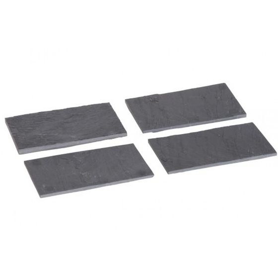 Slate plate 15x8,5xh0,5cm set 4