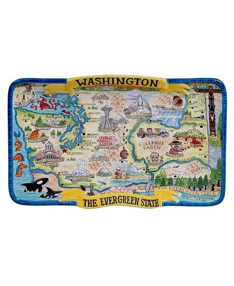 Washington Souvenir Rectangular Platter