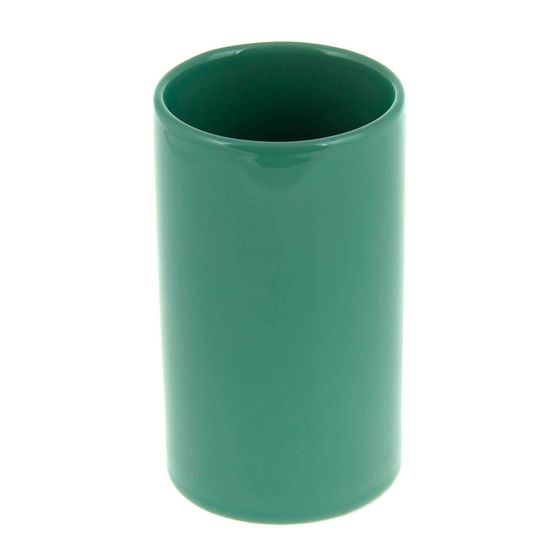 Стакан для зубных щеток Spirella Tube Moss-Green, керамика, цвет зеленый