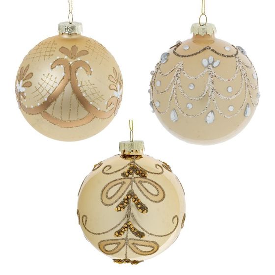 Набор из 9шт Украшение новогоднее &quot;Шар&quot;, D 10 см, L33 W32 H10,5 см