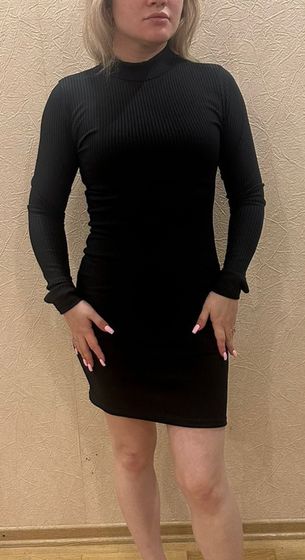 !09 Платье Zamira (лапша) размер М цвет черный