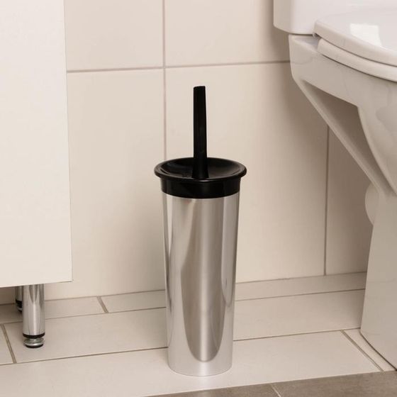 Комплект для туалета Rambai: ёршик с подставкой, 11,5×11,5×28 см, цвет чёрный