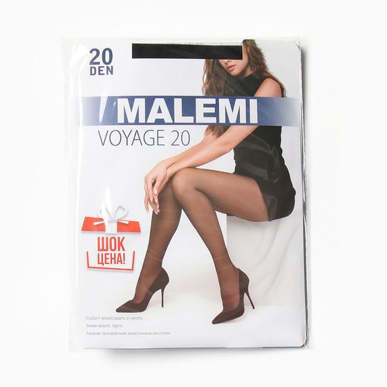 Колготки капроновые, Malemi Collant Classic Voyage 20 ден, цвет черный (nero), р-р 4