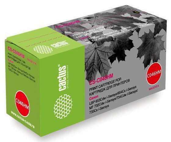 Картридж лазерный Cactus CS-C046HM 046 H M пурпурный (5000стр.) для Canon LBP 653Cdw/654Cx/MF732Cdw/734Cdw/735Cx