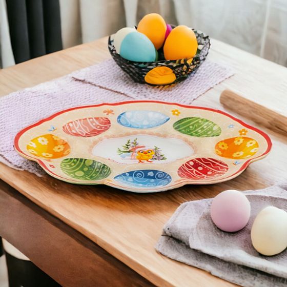 Тарелка СВЕТЛАЯ ПАСХА для 8 яиц