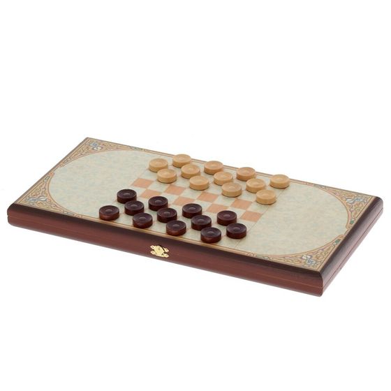 Игра настольная 2 в 1 ( шашки, нарды) "Белые лошади", L50 W25 H4 см