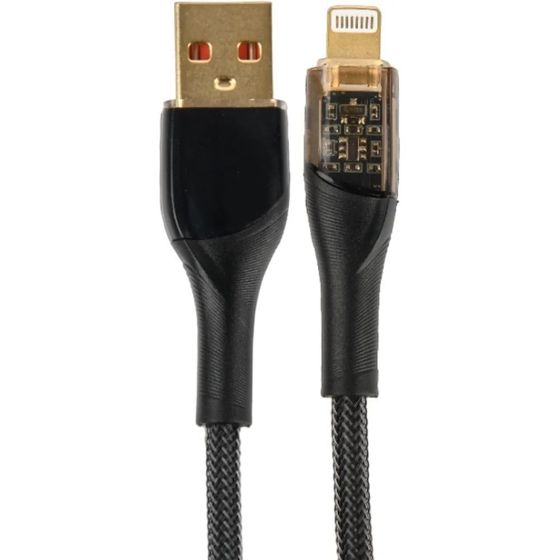 Кабель Perfeo USB А(m) - Lightning(m) PREMIUM нейлон 1м черный (I4331)