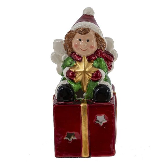 Фигурка декоративная с подсвет &quot;Ангел/Дед Мороз/Снеговик&quot; (LR44x3), L5,5 W5,5 H12,5 см, 3в.