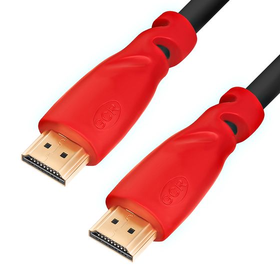 Кабель GCR HDMI(m) - HDMI(m) ver 1.4 4K 2м черный/красный (GCR-HM350-2.0m)