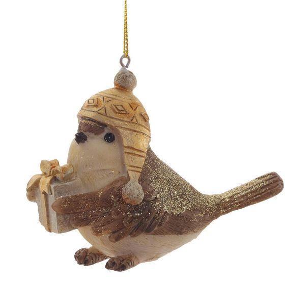 Изделие декоративное подвесное &quot;Птичка&quot;, L7 W8 H8 см, 3в.