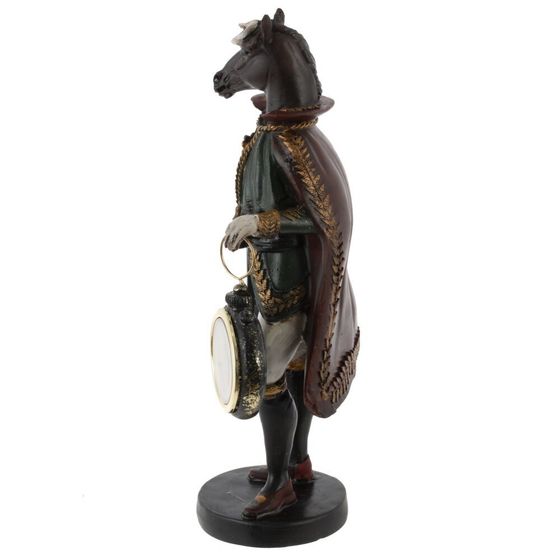 Фигурка декоративная &quot;Лошадь&quot; с часами D4см, (LR44x1), L12 W7,5 H24,5 см