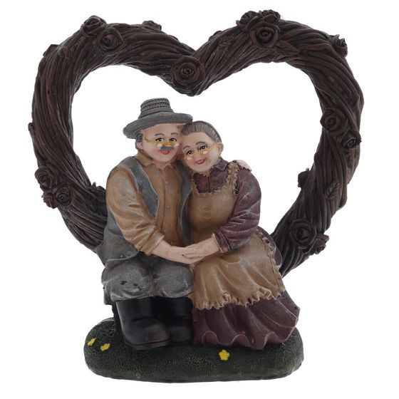 Фигурка декоративная "Бабушка с дедушкой", L18 W9,5 H18 см, 2в.