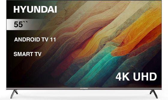 Телевизор LED 55&quot; Hyundai H-LED55BU7006 черный 4K Ultra HD SmartTV Android TV