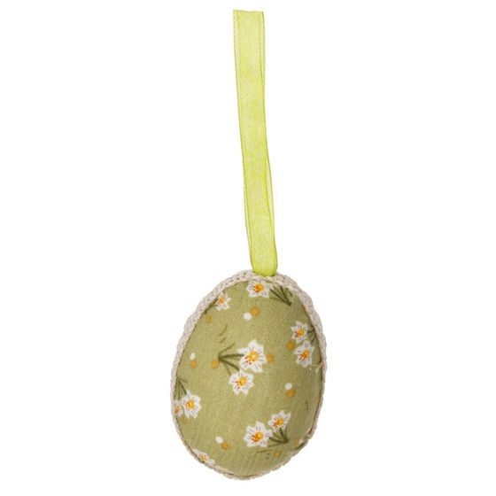 Изделие декоративное подвесное "Яйцо" (блок 12шт), L4 W3 H6 см, 3в.