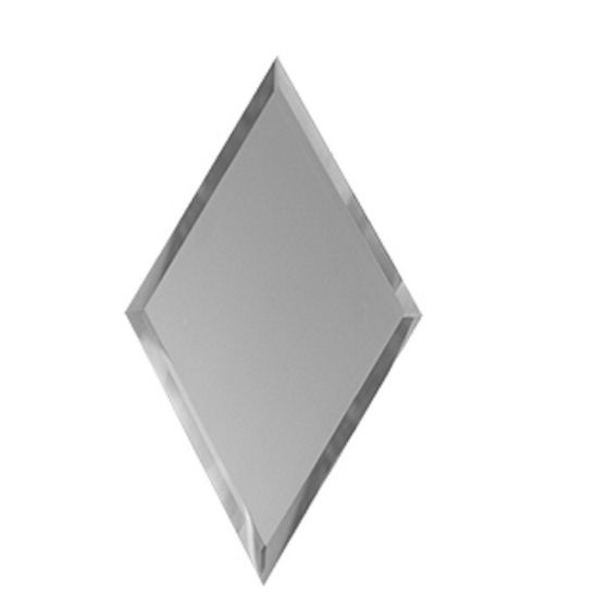 Зеркальная серебряная матовая плитка «Ромб» 10 мм 300х510 мм