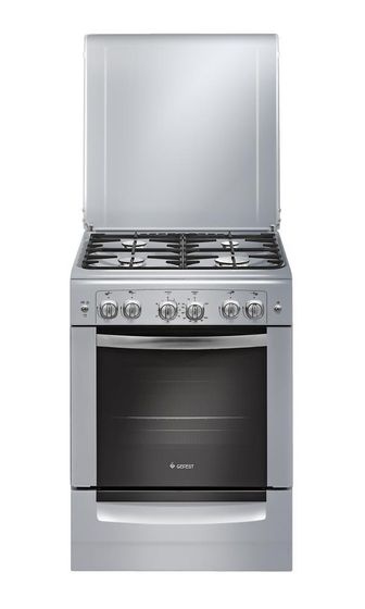 Плита газовая Gefest ПГ 6100-02 0068 серый метла.крышка реш.чугун