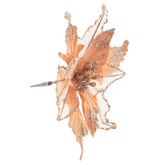 Цветок искусственный &quot;Пуансеттия&quot; (на клипсе), L24 W24 H13 см