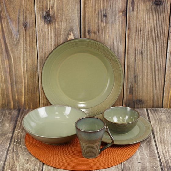 Тарелка суповая HELEZONE GREEN 22см