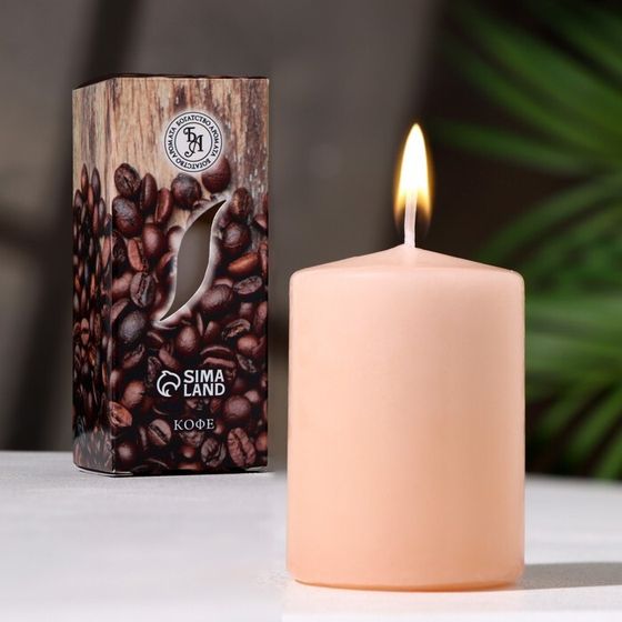 Свеча ароматическая &quot;Утренний кофе &quot;, 4×6 см, в коробке