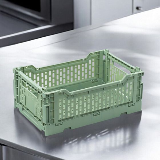 Корзина для хранения складная CASSA S зелёная 4л