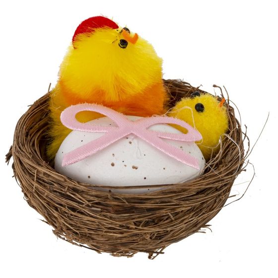 Набор из 2-х изделий декоративных "Гнездо пасхальное" (5,5*4), L11 W6 H6 см