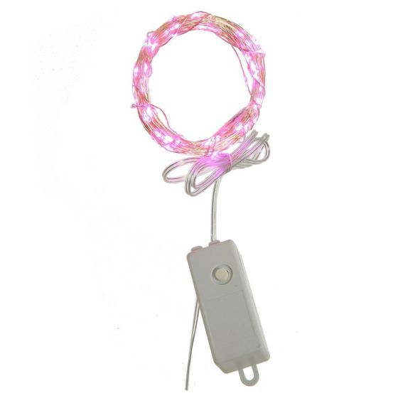 Электрогирлянда  L1055 W0,1 H0,1 см (100 фиолетовых LED, 8 реж свеч,серебр шнур, 3 W)