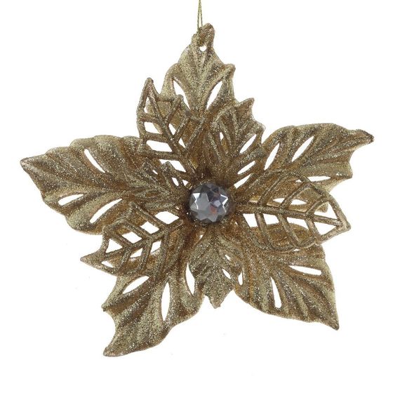 Украшение новогоднее &quot;Пуансеттия&quot;, L14 W4 H14 см, 4в.