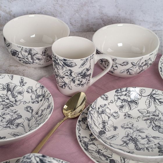 Тарелка десертная BOTANICA серый 19см