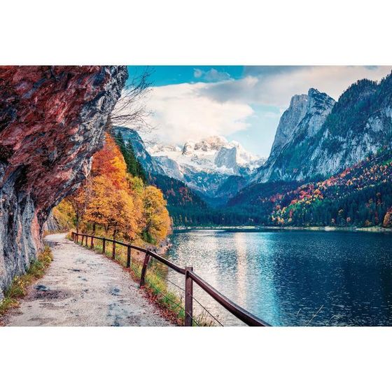 Фотобаннер, 300 × 200 см, с фотопечатью, люверсы шаг 1 м, «Горная дорожка», Greengo
