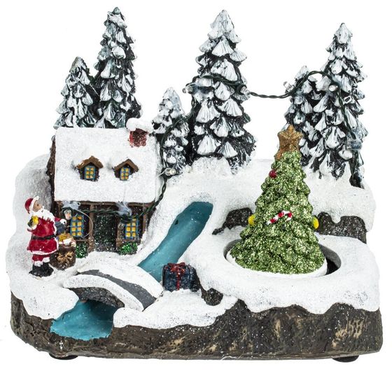 Фигурка декоративная &quot;Рождество&quot; (4 мелодии, подсвет, движ, 3xAA н/п, +USB), L19,5 W14 H15 см