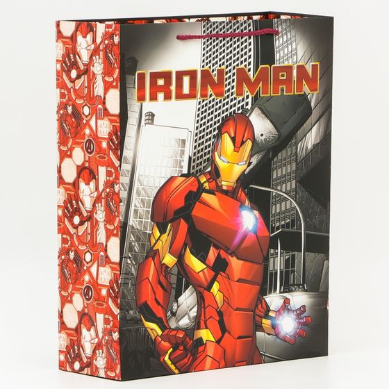 !Пакет подарочный &quot;Iron Man&quot;, Мстители, 31х40х11,5 см