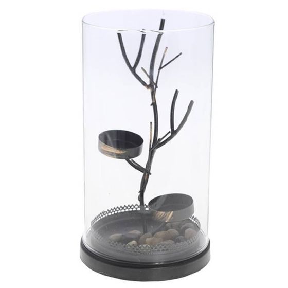 !09 Подсвечник на 2 свечки L 12 H 23 см